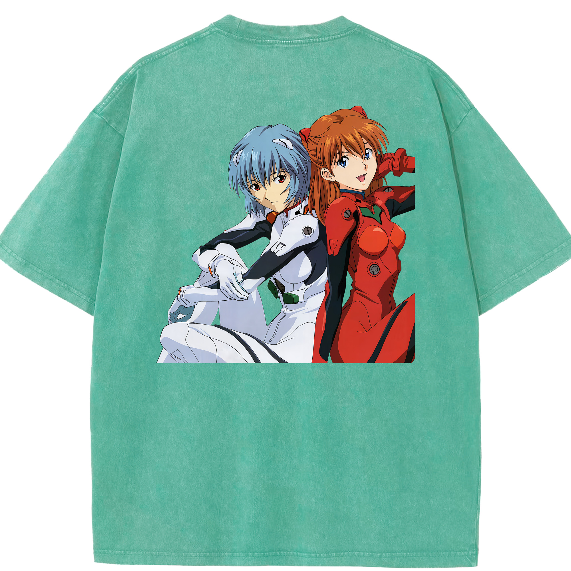 （画像用） EVA 新世紀エヴァンゲリオン 綿100% ヴィンテージ風 半袖Tシャツ（背面プリント）